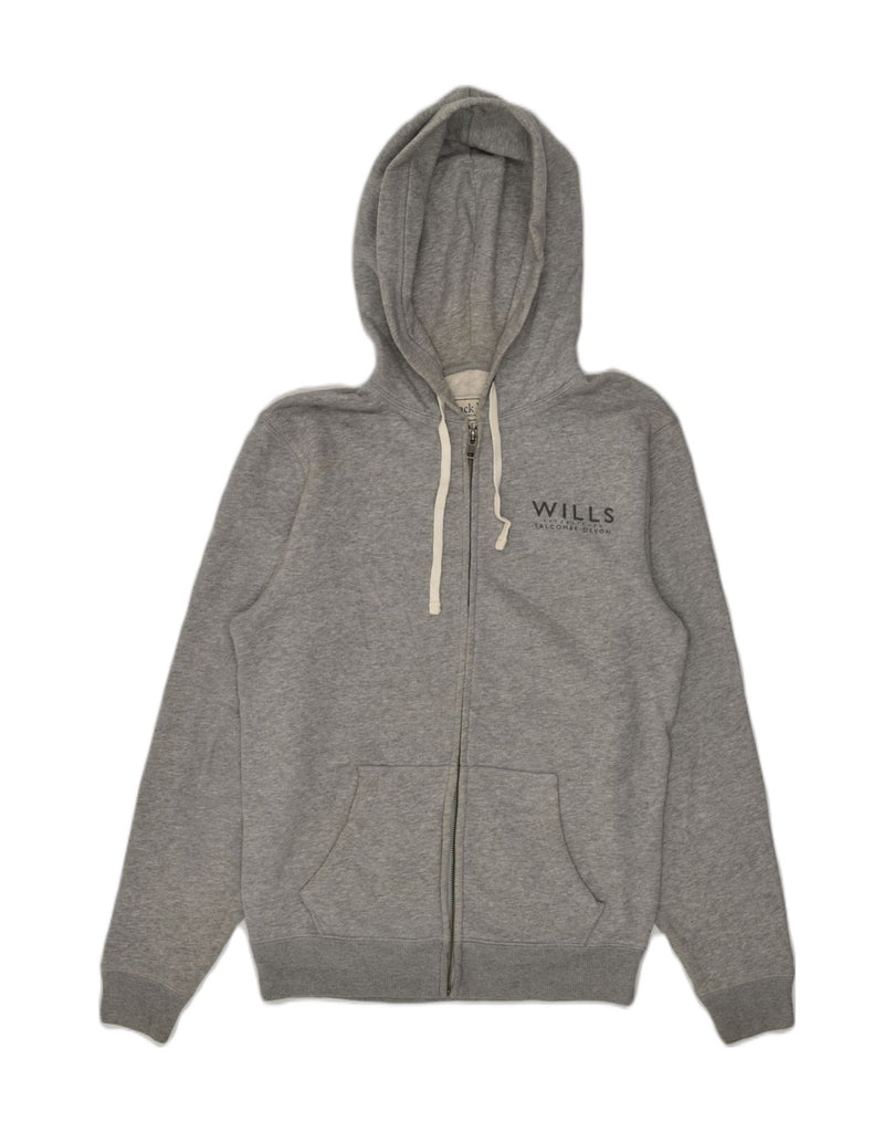 JACK WILLS Mens Classic Fit Zip Hoodie Sweater Small Grey Cotton | Vintage Jack Wills | Thrift | Second-Hand Jack Wills | Used Clothing | Messina Hembry 