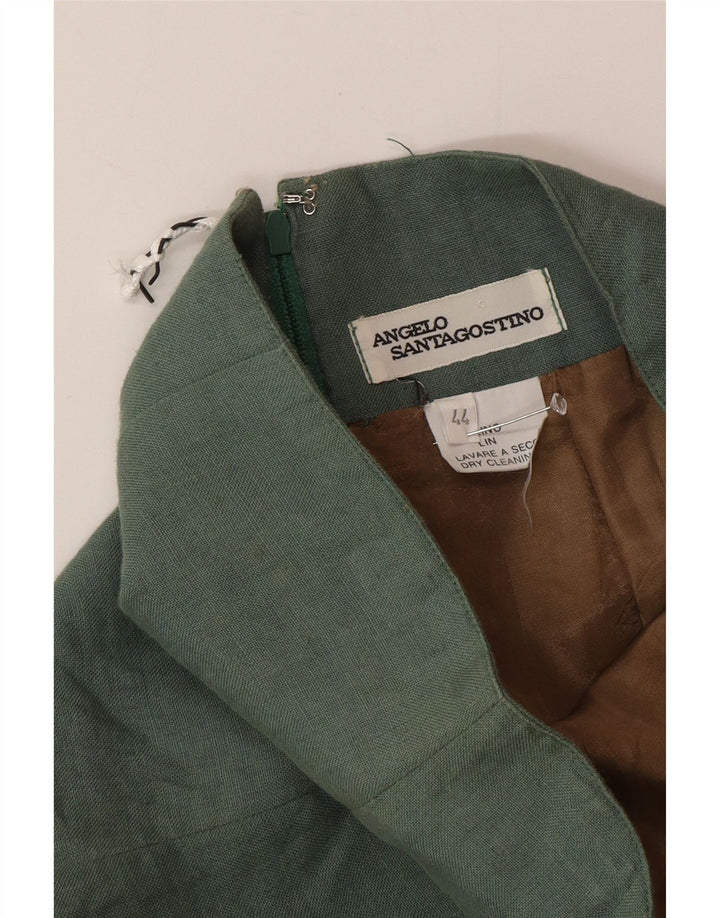 Angelo Santagostino Womens 2 Piece Skirt Set IT 44 Medium W26 Green Designe