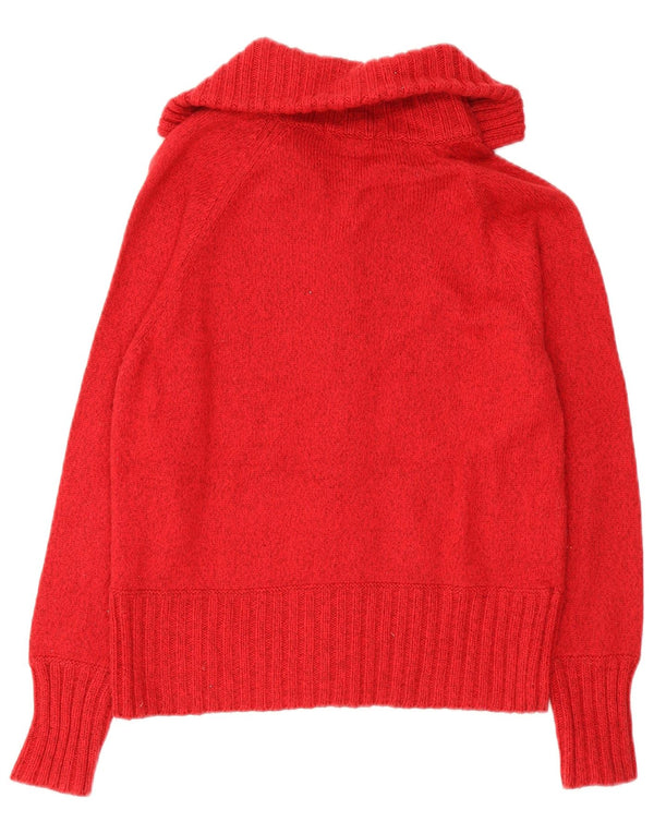 Marks & Spencer Womens Cardigan Sweater UK 16 Large Red Cotton