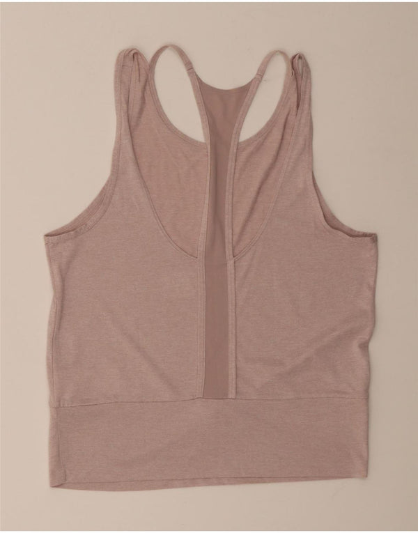 Nike Womens Dri Fit Vest Top UK 12 Medium Pink Polyester