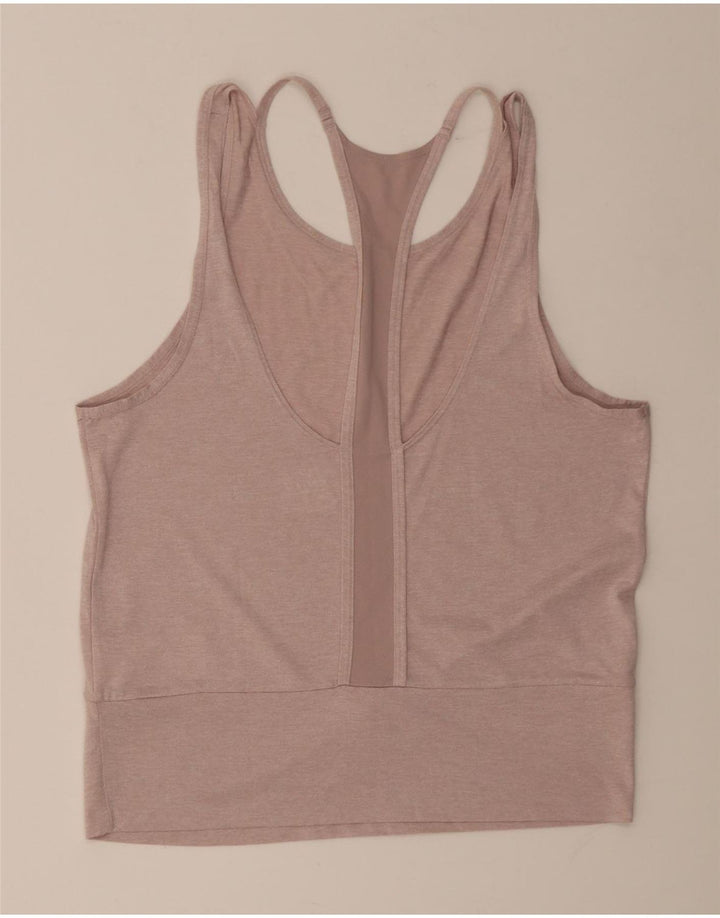 Nike Womens Dri Fit Vest Top UK 12 Medium Pink Polyester