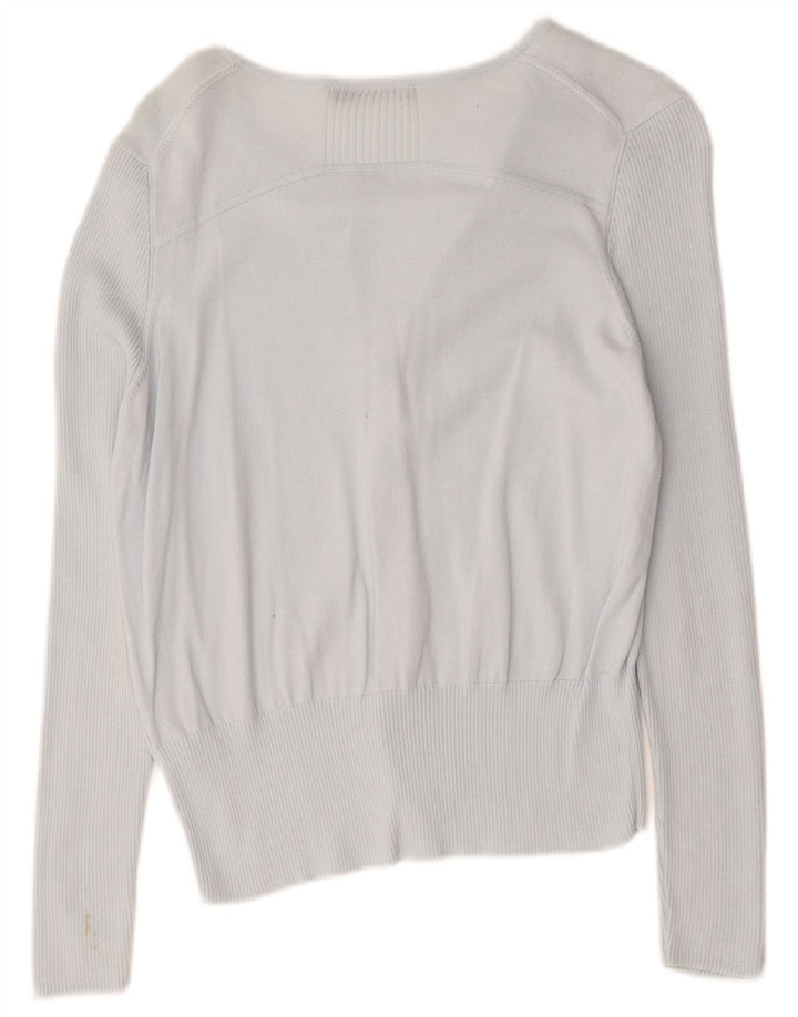 Marks & Spencer Womens Autograph Cardigan Sweater UK 12 Medium  Blue Cotton