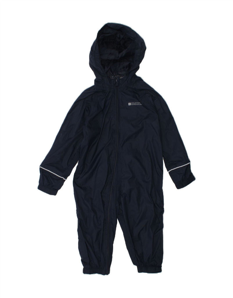 MOUNTAIN WAREHOUSE Boys Hooded Jumpsuit 3-4 Years Navy Blue Nylon | Vintage Mountain Warehouse | Thrift | Second-Hand Mountain Warehouse | Used Clothing | Messina Hembry 