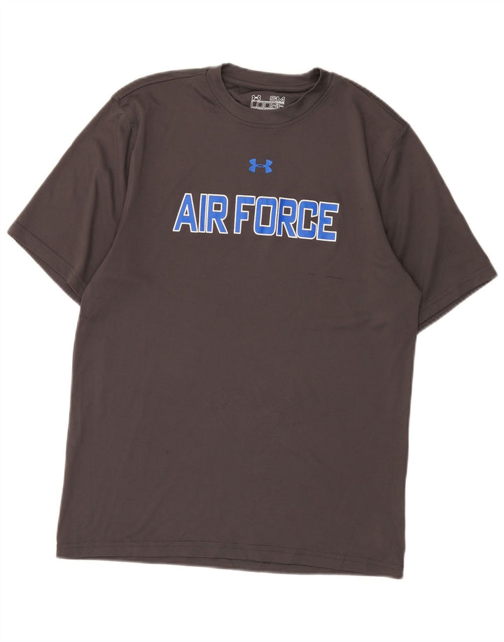 Under Armour Mens Heat Gear Graphic T-Shirt Top Small Grey Polyester