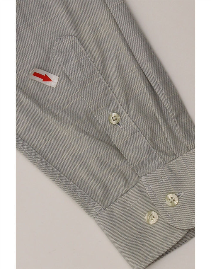 Lacoste Mens Shirt Size 39 Medium Grey Cotton