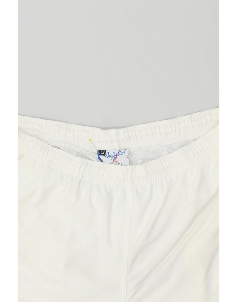 AUSTRALIAN L'ALPINA Mens Sport Shorts IT 52 XL White Polyester Vintage AUSTRALIAN L'ALPINA and Second-Hand AUSTRALIAN L'ALPINA from Messina Hembry 