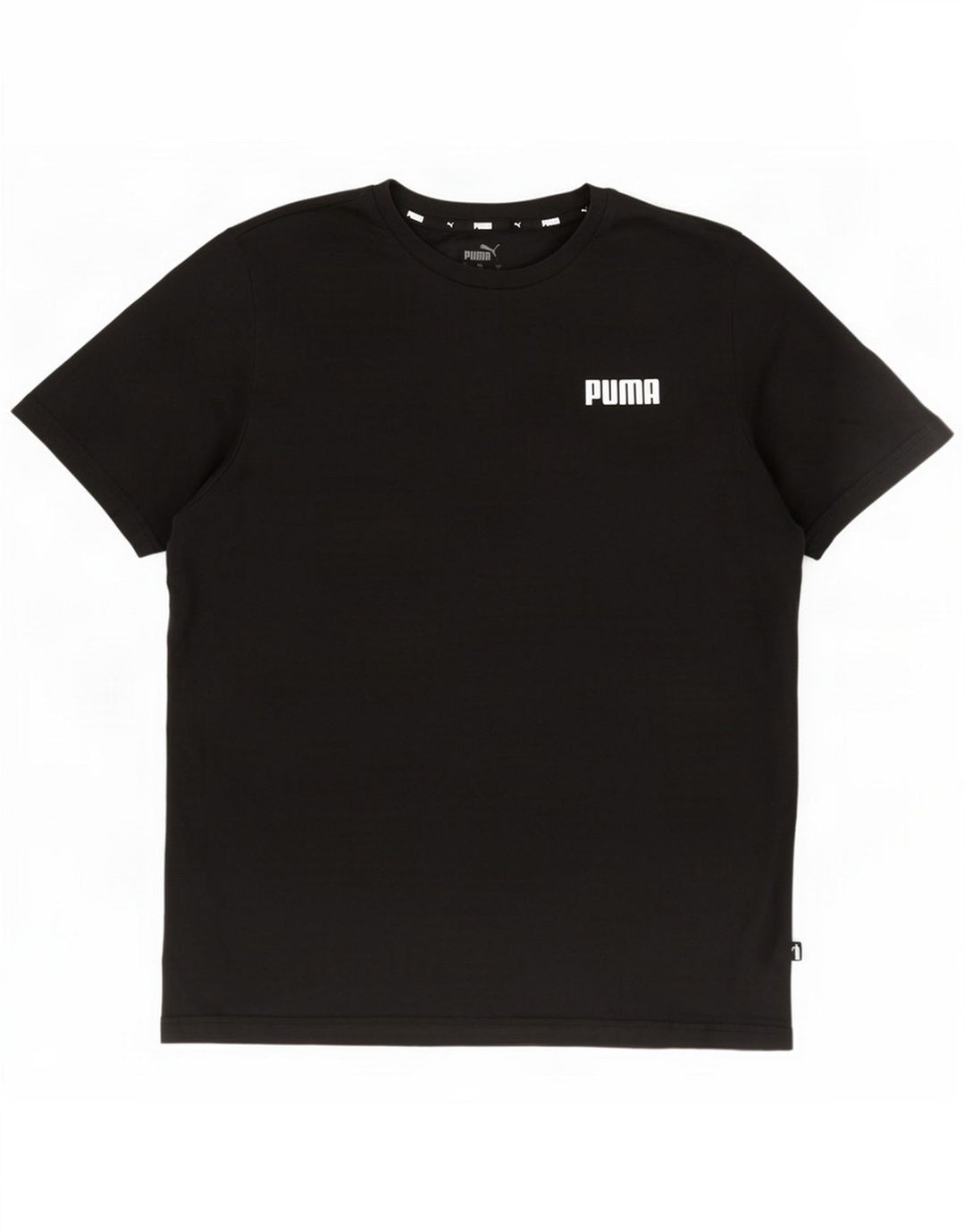Puma Mens Regular T-Shirt Top Large Black Cotton