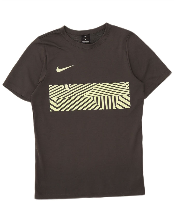 NIKE Mens Dri Fit Graphic T-Shirt Top Small Grey Polyester