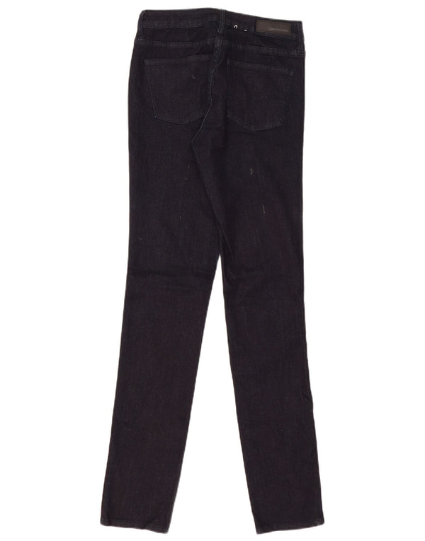 Calvin Klein Womens Slim Jeans US 4 Small W28 L32 Navy Blue Cotton