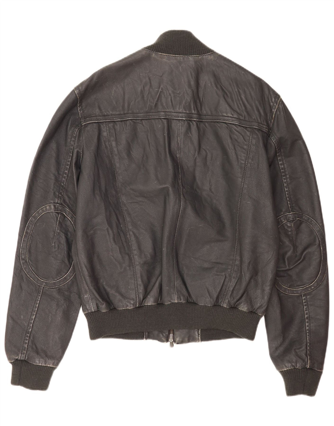 Vintage Mens Leather Jacket IT 50 Large Black Leather