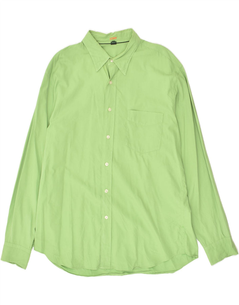 J. CREW Mens Shirt Large Green Cotton | Vintage J. Crew | Thrift | Second-Hand J. Crew | Used Clothing | Messina Hembry 