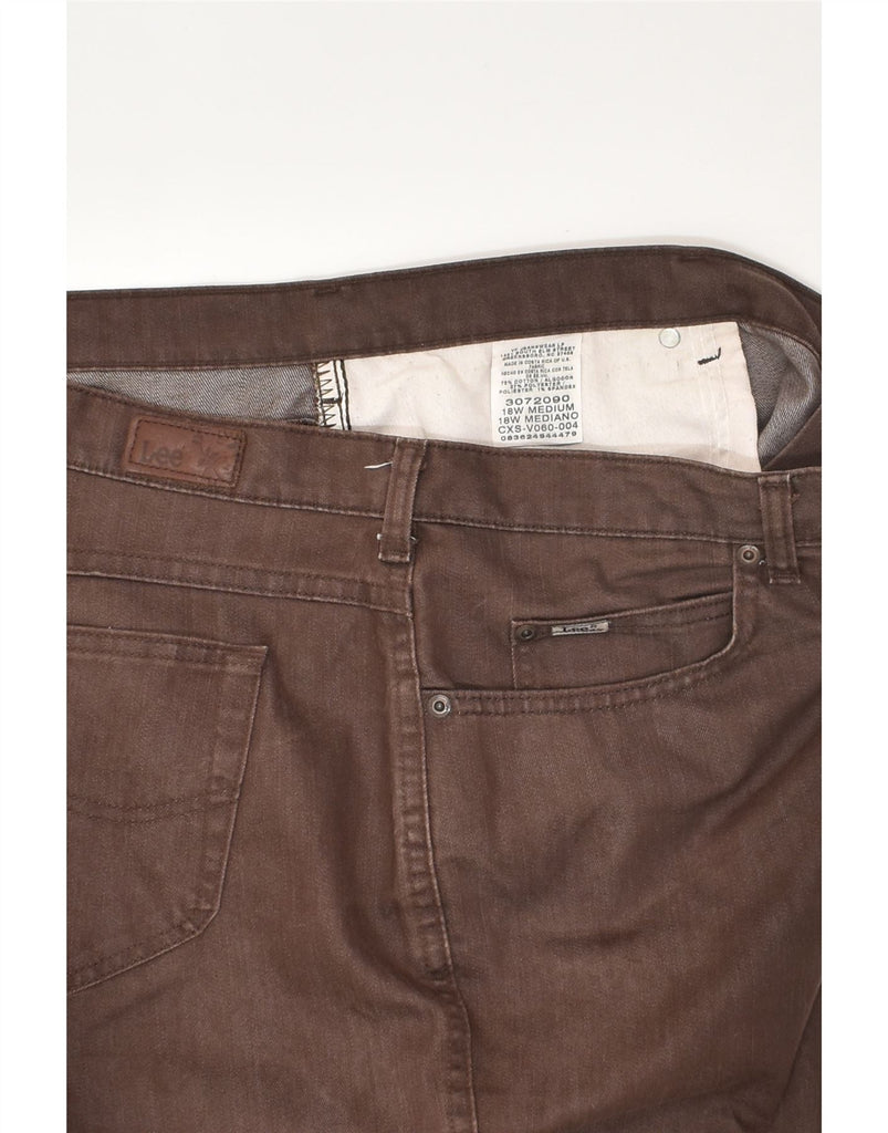 LEE Womens Straight Jeans US 18 2XL W40 L30 Brown Cotton | Vintage Lee | Thrift | Second-Hand Lee | Used Clothing | Messina Hembry 