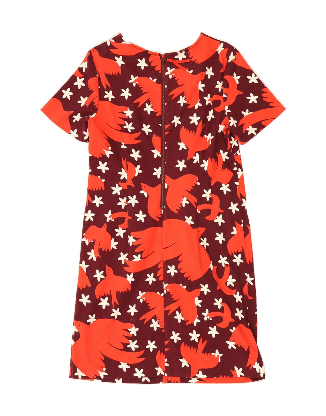 BODEN Womens Basic Dress UK 12 Medium  Red Floral Cotton Vintage Boden and Second-Hand Boden from Messina Hembry 
