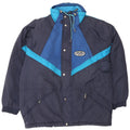 Brugi Mens Hooded Ski Jacket IT 52 XL Navy Blue Colourblock Polyamide