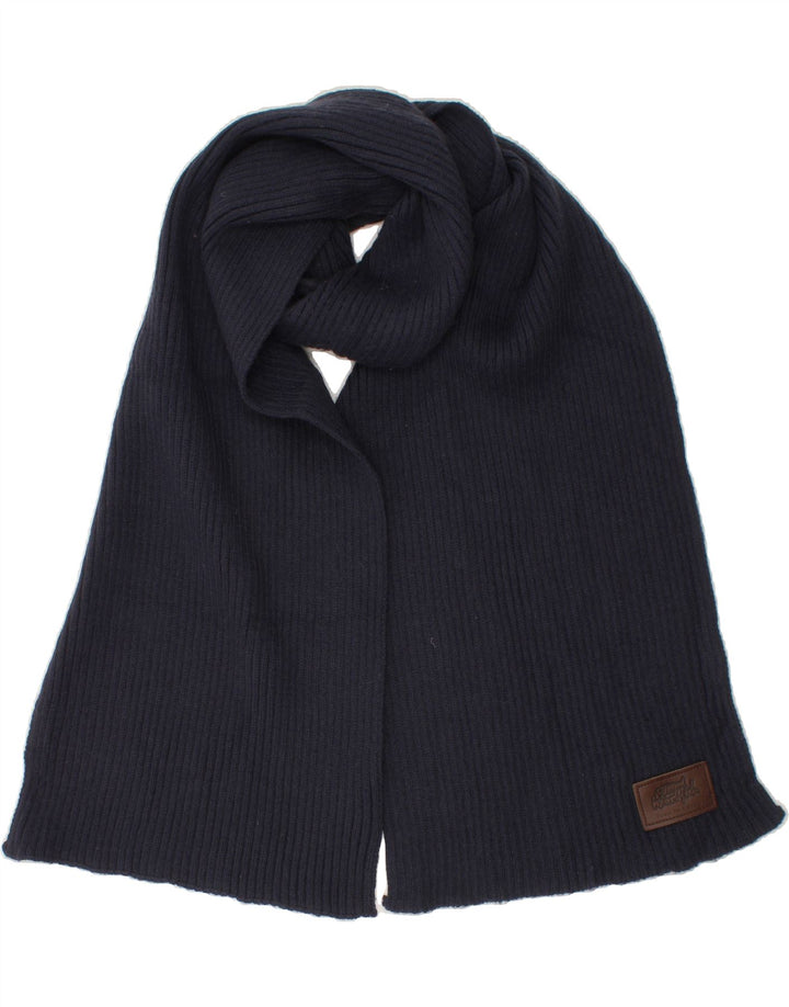 WEIRD FISH Mens Rectangle Scarf One Size Navy Blue Vintage Weird Fish and Second-Hand Weird Fish from Messina Hembry 