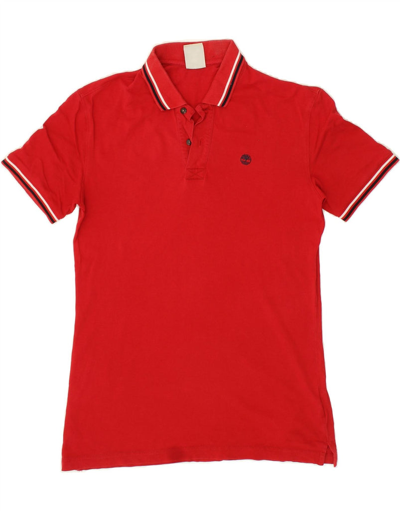 TIMBERLAND Mens Polo Shirt Small Red Cotton | Vintage Timberland | Thrift | Second-Hand Timberland | Used Clothing | Messina Hembry 