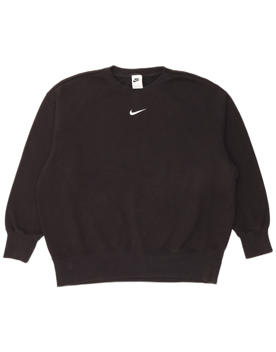 Nike Mens Sweatshirt Jumper Medium Black Cotton