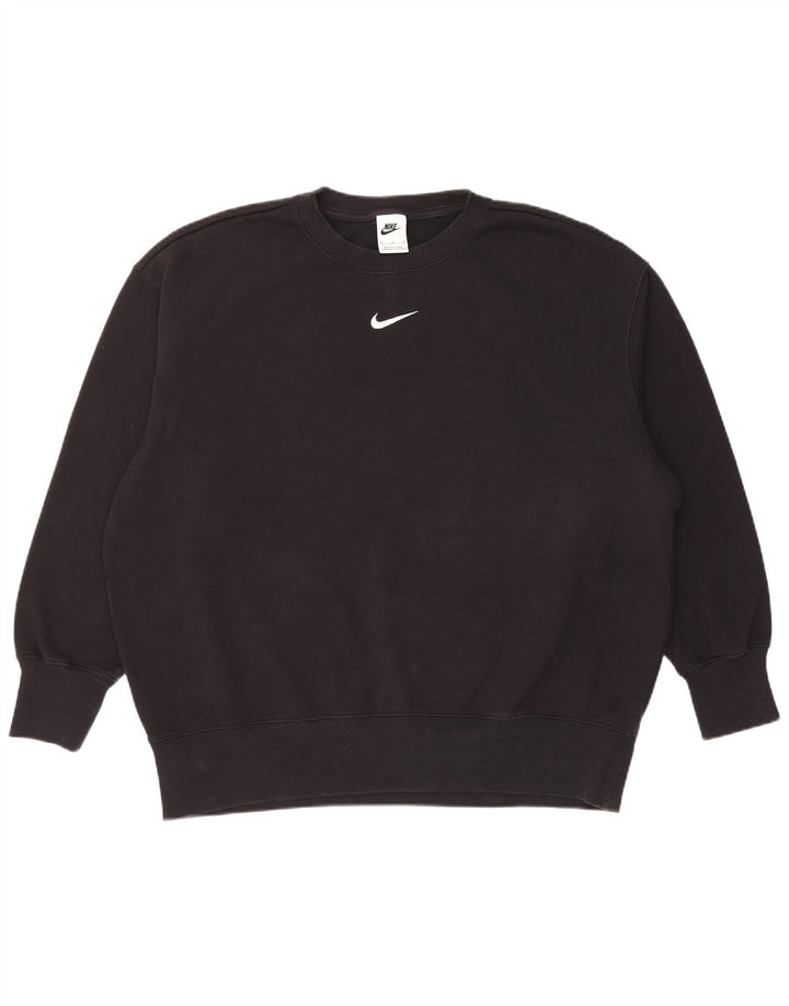 Nike Mens Sweatshirt Jumper Medium Black Cotton