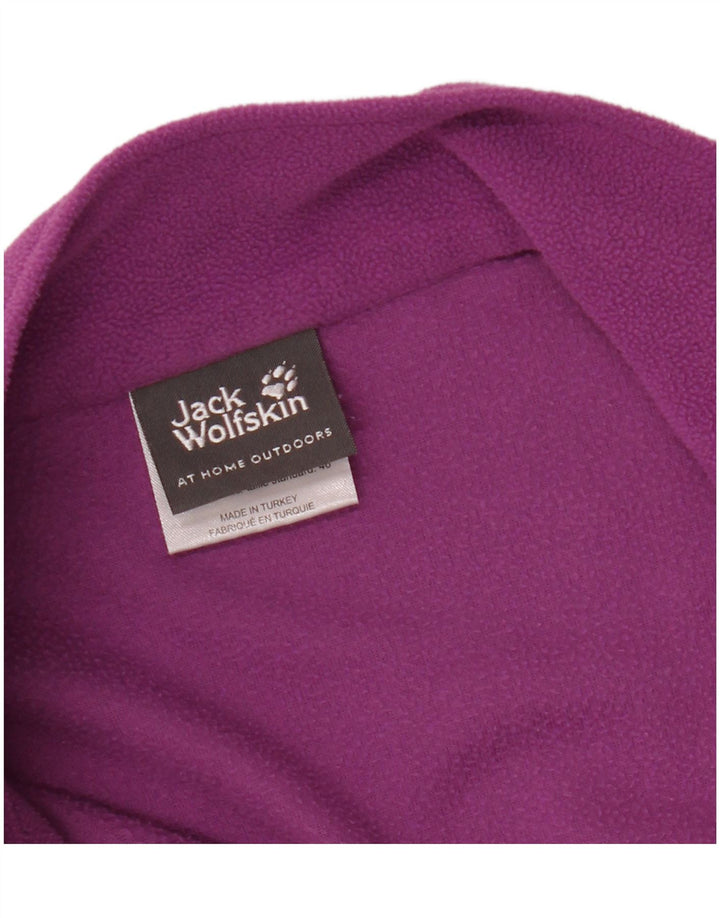 JACK WOLFSKIN Womens Zip Neck Fleece Jumper UK 18/20 XL Purple Polyester