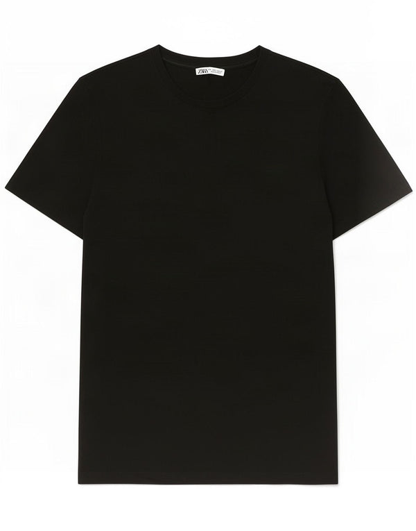 Zara Mens T-Shirt Top Medium Black