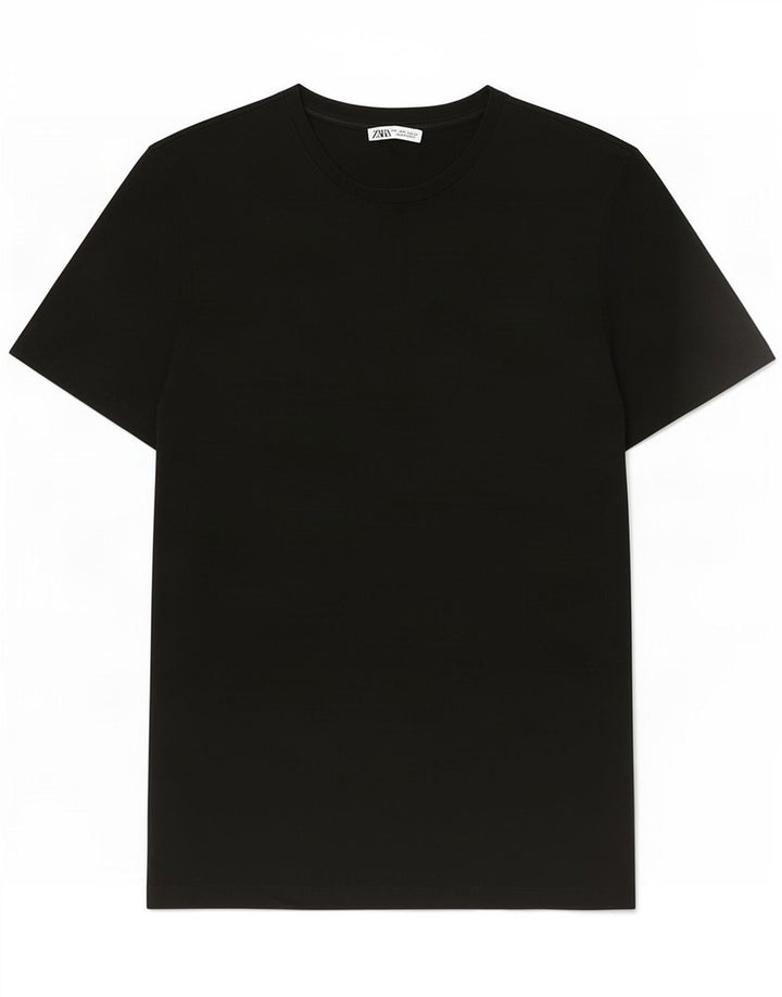 Zara Mens T-Shirt Top Medium Black
