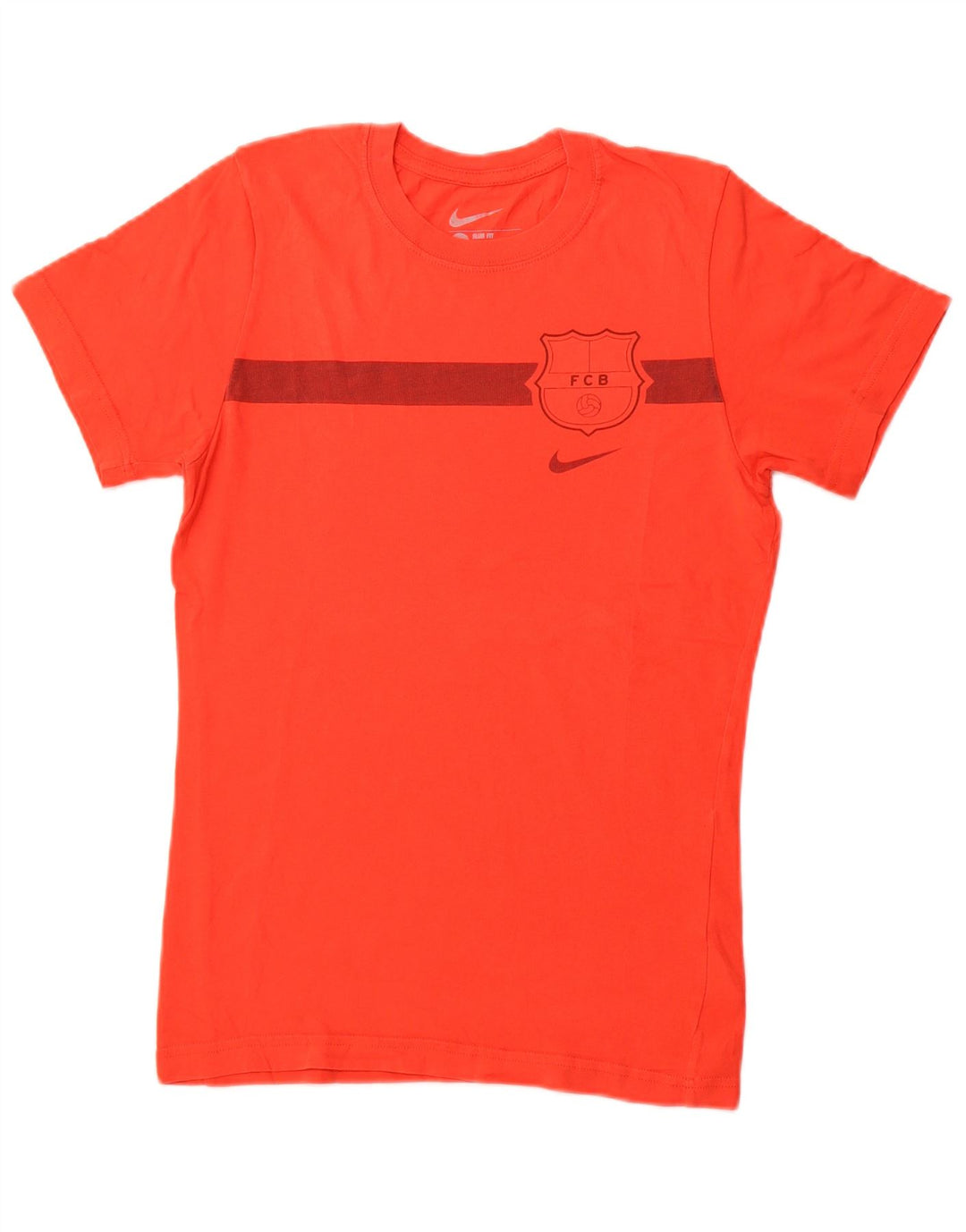 NIKE Mens FCB Small Red Colourblock Cotton Sports