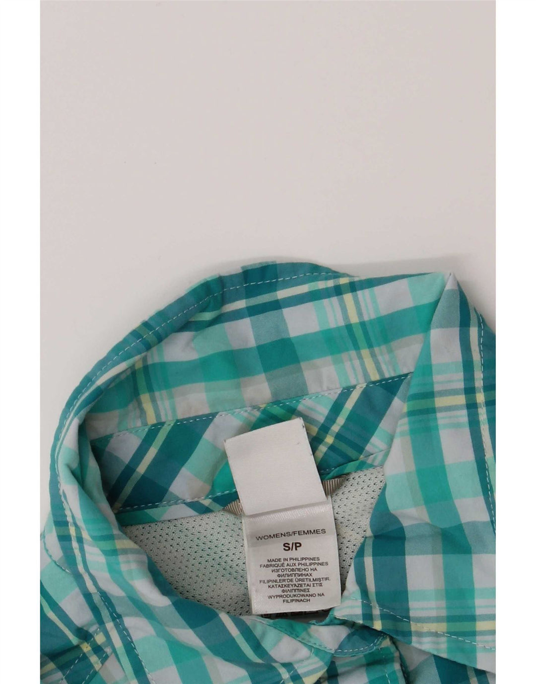 The North Face Womens Shirt UK 10 Small Green Check Nylon
