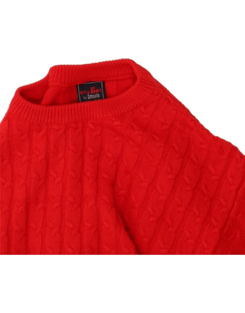 VINTAGE Mens Crew Neck Jumper Sweater Medium Red Wool | Vintage Vintage | Thrift | Second-Hand Vintage | Used Clothing | Messina Hembry 