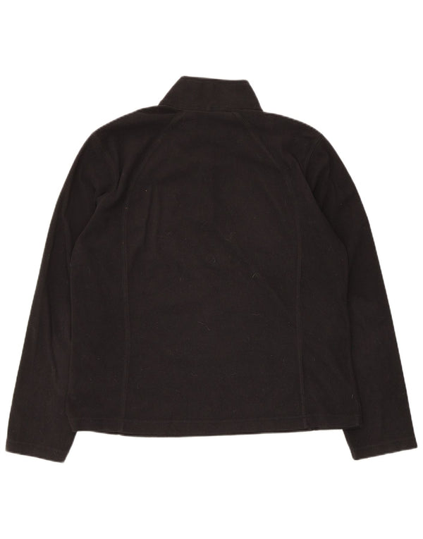 Columbia Womens Zip Neck Fleece Jumper UK 16 Large Black
