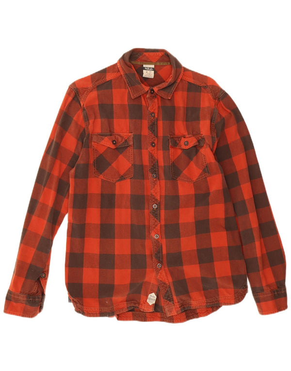 Rab Mens Flannel Shirt Medium Red Gingham Cotton