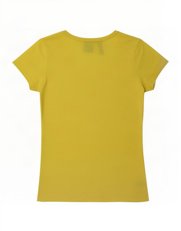 G-Star Womens Short Sleeve Regular T-Shirt Top UK 10 Small Yellow Cotton