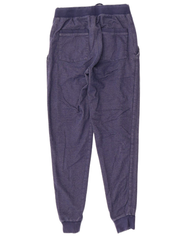 Adidas Mens Tracksuit Trousers Joggers Small Navy Blue Cotton