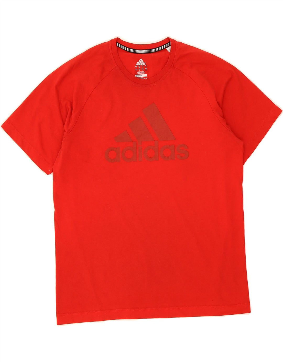ADIDAS Mens Clima 365 Graphic T-Shirt Top Small Red Vintage Adidas and Second-Hand Adidas from Messina Hembry 