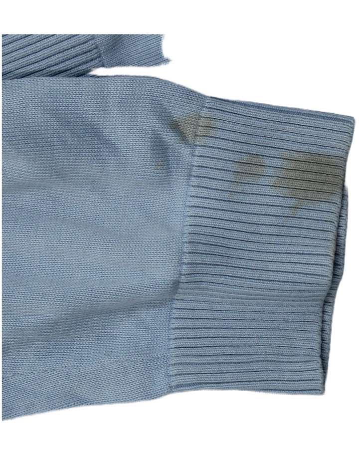 Tommy Hilfiger Mens V-Neck Jumper Sweater Large Blue Cotton