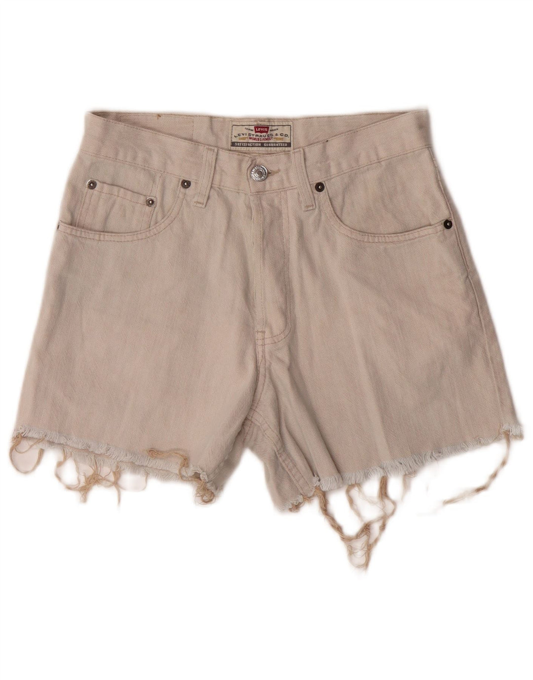 Levi's Womens Denim Shorts W29 Medium Off White