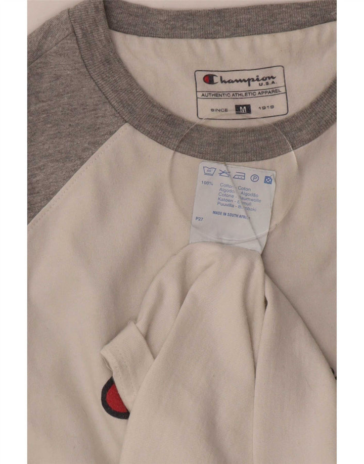 Champion Mens Graphic Vest Top Medium White Colourblock Cotton