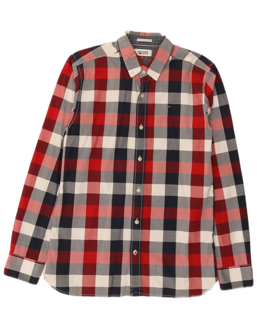 Tommy Hilfiger Mens Shirt Small Multicoloured Check Cotton