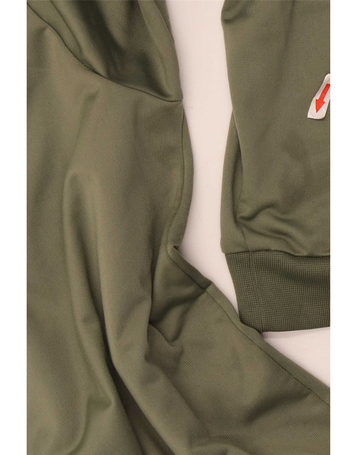 Adidas Mens Tracksuit Top Jacket Small Khaki Polyester