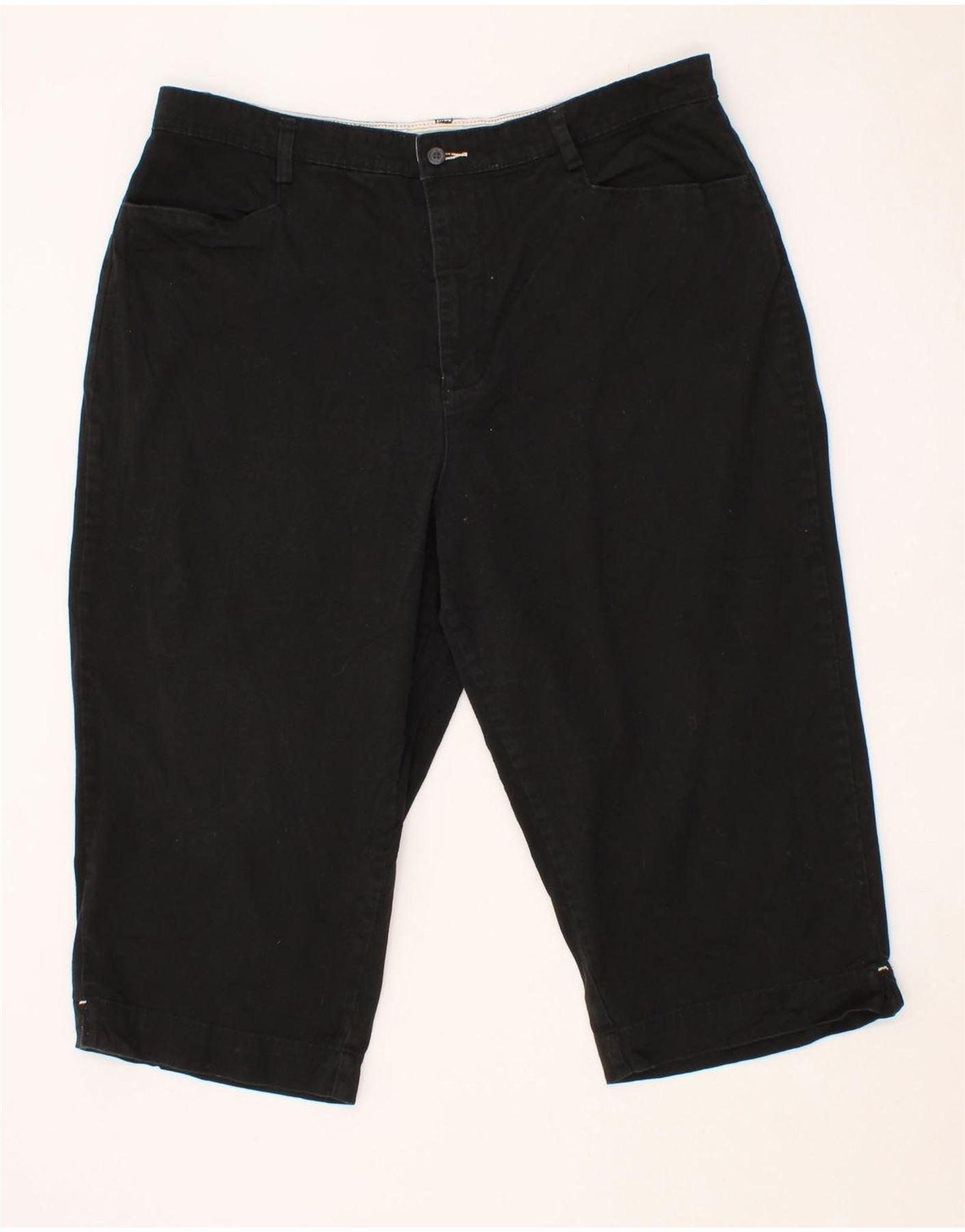 LEE Womens Plus Size Bermuda Shorts US 20 XL W40 Black Cotton