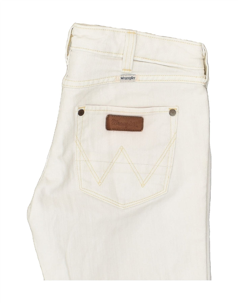 WRANGLER Womens Lia Slim Jeans W29 L27 White Cotton | Vintage Wrangler | Thrift | Second-Hand Wrangler | Used Clothing | Messina Hembry 