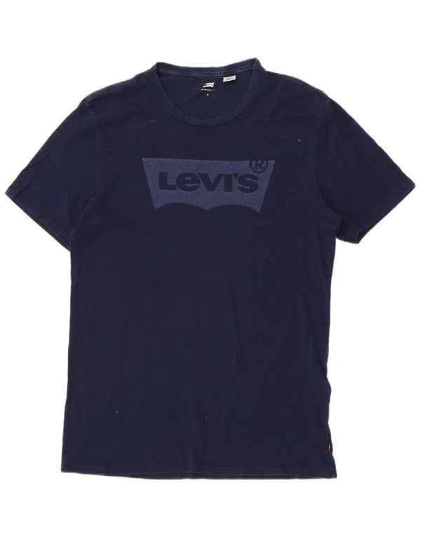 Levi's Mens Graphic T-Shirt Top Medium Navy Blue Cotton