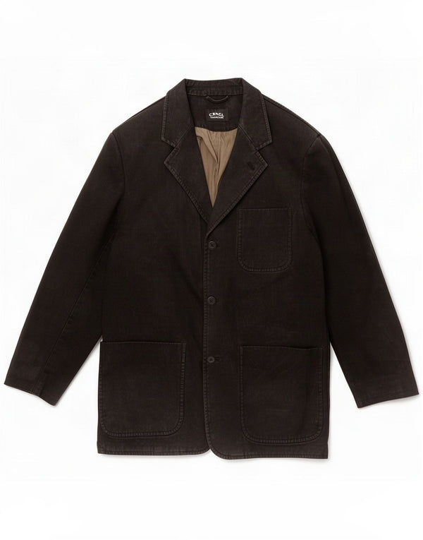 Camel Active Mens 3 Button Blazer Jacket IT 48 Medium Black Cotton