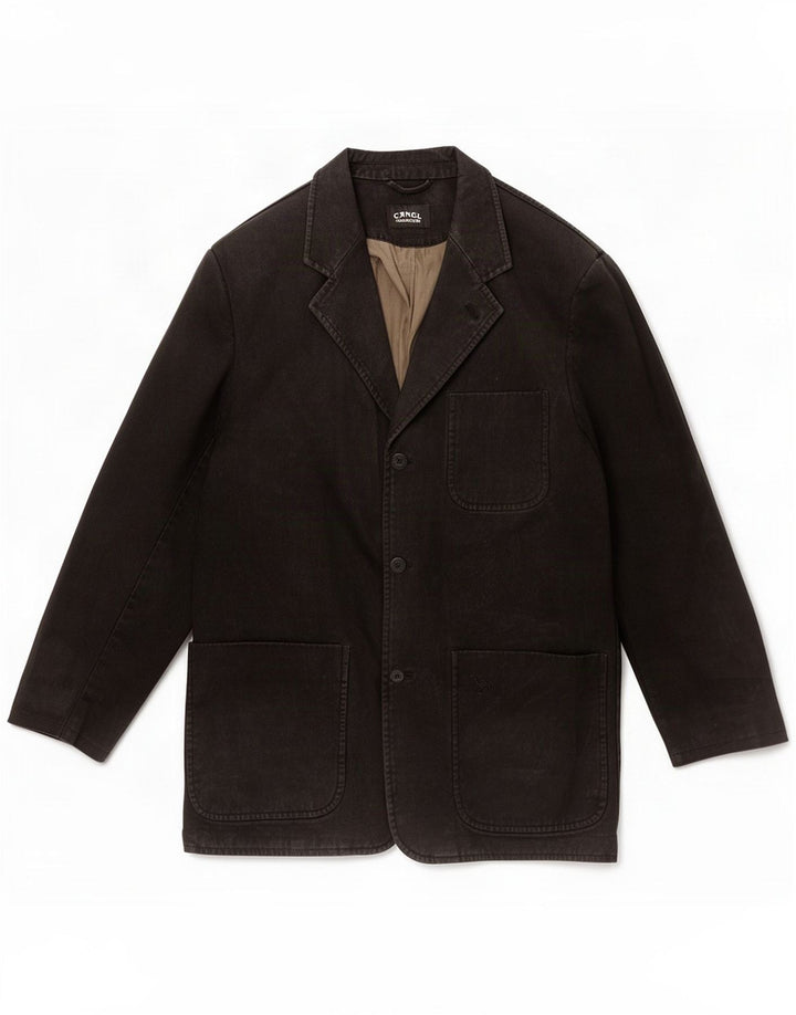Camel Active Mens 3 Button Blazer Jacket IT 48 Medium Black Cotton