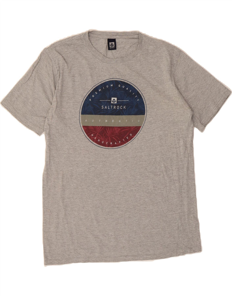 SALTROCK Mens Graphic T-Shirt Top Large Grey Cotton Vintage Saltrock and Second-Hand Saltrock from Messina Hembry 