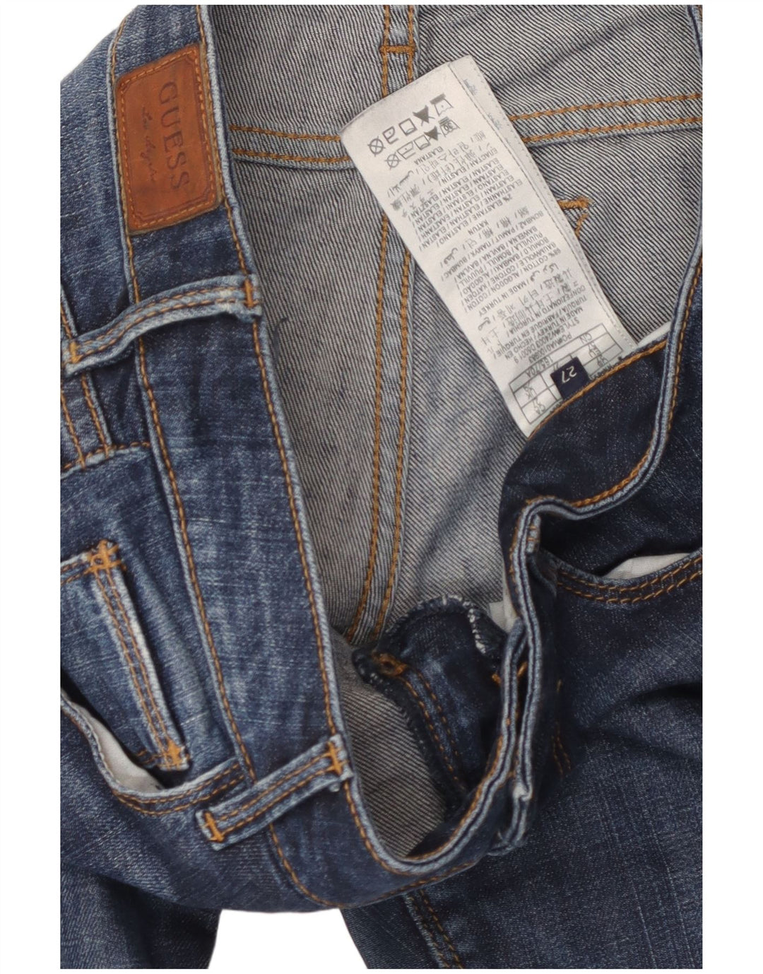 GUESS Womens Beverly Skinny Jeans W27 L29 Blue Cotton