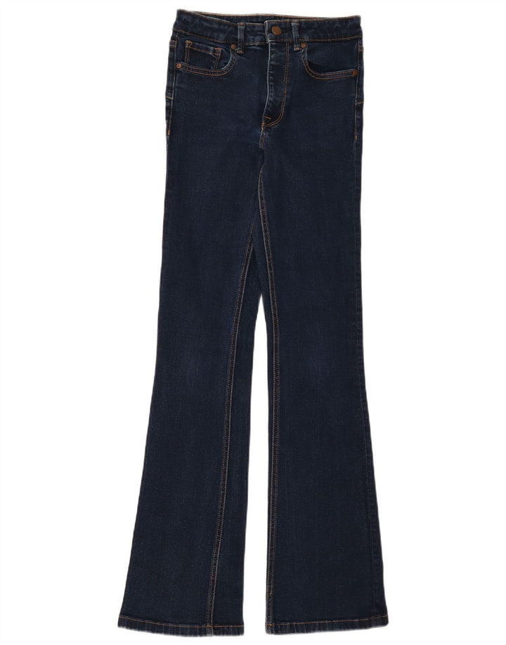 Zara Womens Flared Jeans EU 34 2XS W24 L32 Navy Blue