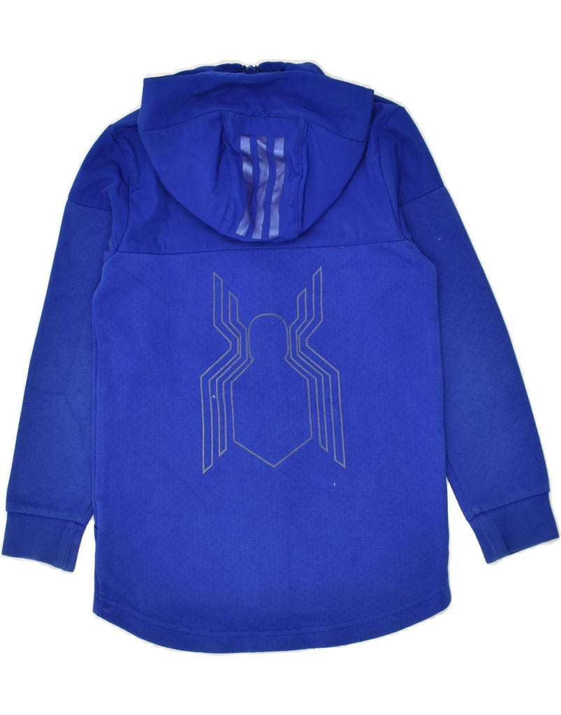 ADIDAS Boys Graphic Zip Hoodie Sweater 7-8 Years Blue | Vintage Adidas | Thrift | Second-Hand Adidas | Used Clothing | Messina Hembry 