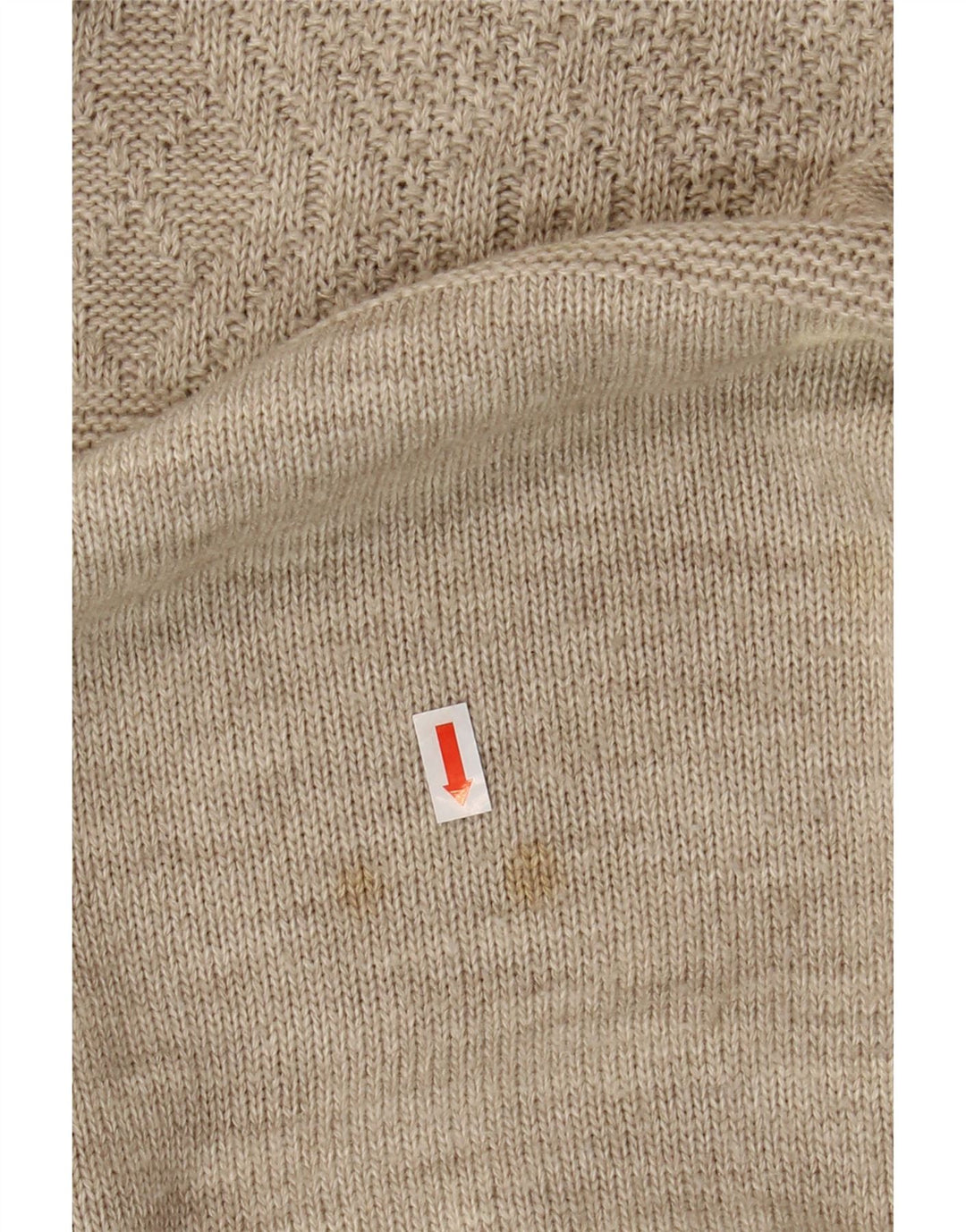 Marks & Spencer Mens Crew Neck Jumper Sweater Medium Beige Acrylic