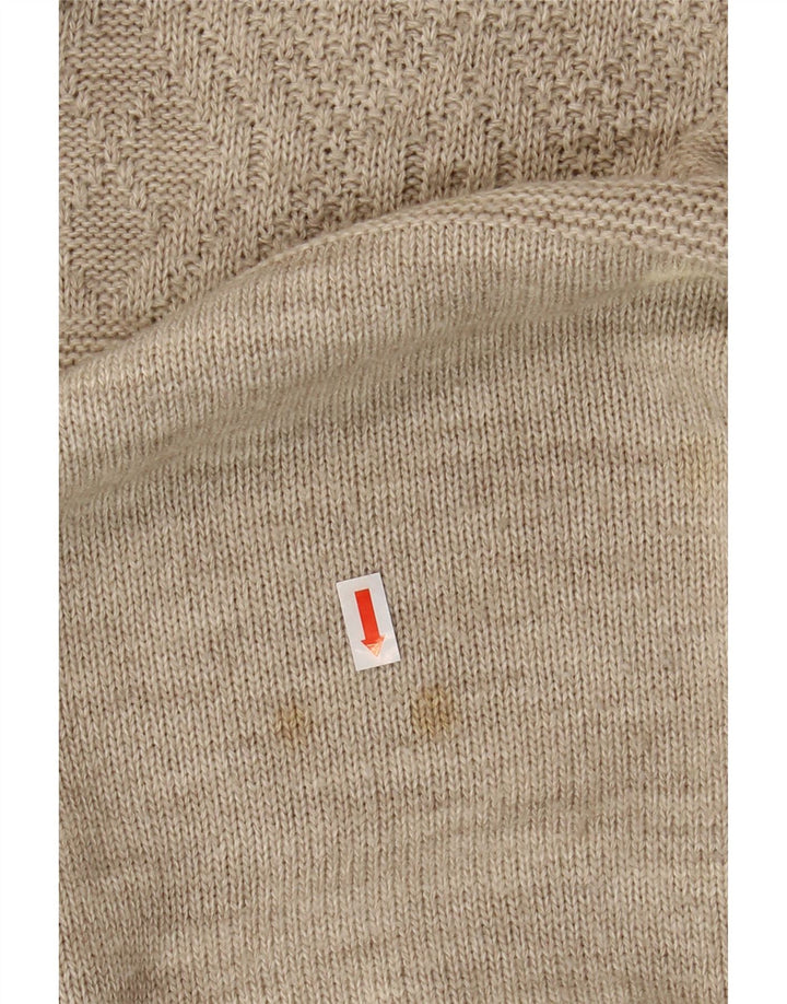 Marks & Spencer Mens Crew Neck Jumper Sweater Medium Beige Acrylic