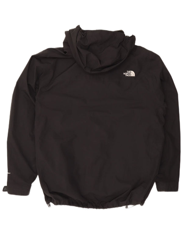 The North Face Mens Hooded Rain Jacket UK 44 2XL Black Polyester